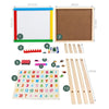 2 In 1 Kids Wooden Easel Blackboard Whiteboard Childrens Drawing Art Chalk Board
