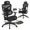 Office Chair Reclinable Swivel Armrest Headrest Adjustable W/Footrest Two Color