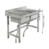 Commercial Catering Sink Stainless Steel Double Bowl Unit Kitchen Food Wash Tank
