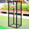 70x70x180cm Black Galvanised Gas Bottle Cage Collapsible Cylinder Bottle Storage