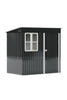 8.5x5.5 7.3x4FT Metal Garden Shed Outdoor Storage Tool Sloped Roof Box W/ Window