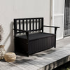 2 Seater Wooden Garden Bench With Storage Compartment Seating Bench Box Chest