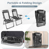 Patio Folding Chairs Set of 2 Outdoor Reclining Chairs Adjustable Outdoor Lounge