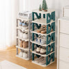 Stackable Shoe Rack Plastic Compact Hallway 4/5/6/7Tier Shoe Storage Shelf Stand