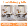 Stunning Round Extendable Dining Table Family Dinner Marble Table Villa Lounge