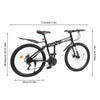 Mountain Bike 26" Wheel MTB 21 Speed Adult Bicycle Folding Bike Black &White UK