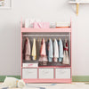 New Kids Wardrobe Clothes Hanging Drawer Toy Storage Shelf Cabinet Open Wardrobe
