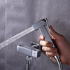 Brass Toilet Handheld Bidet Sprayer Square spray Douche With Shut Off Valve Set