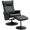 Recliner Chair with Footstool, Swivel Recliner Armchair with Adjustable Back