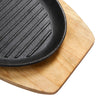 Cast Iron Griddle Frying Pan Grill Non-stick Skillet Cooking Fry Steak with Tray
