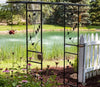 Metal Garden Arch Bird Feeder Heavy Duty Climbing Plants Support Trellis 2m