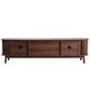 TV Stand Cabinet Lowboard TV Unit for Living Room with 2 Doors & Rattan Drawers