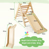 Indoor & Outdoor Climbing Toy 2-in-1 Triangle Climbing Set-Natural