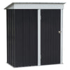 Metal 5x3FT Steel Sheds Outdoor Storage Garden Shed Pent Roof Tools Storage UK