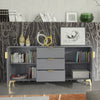 140cm Loft Retro Milled Fronts Sideboard I TV Unit Cabinet I Cupboard TV Stand