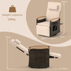 360° Swivel Garden Recliner Armchair Outdoor Rattan Reclining Lounge Chair