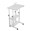 PC Notebook Computer Desk Adjustable Overbed Sofa Table Laptop Tray w/Fan & Lamp