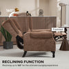 Recliner Armchair Vintage Reclining Chair Wingback Chair with Button Tufted Back