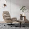 Chenille Padded Recliner Chair Armchair Lounge Swivel Sofa Chairs with Footstool