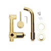 Gold Wall Mounted Mixer Tap Brass Bath Tap Bathroom Basin Swivel Spout Faucet