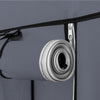 LARGE FABRIC CANVAS WARDROBE WITH HANGING SHELVING CLOTHES STORAGE CLOSET