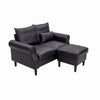 2 Seater faux leather/Linen Fabric Love Seat Sofa Armchair with Footstool Couch
