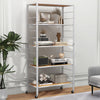 5-Tier Portable Storage Rack Shelves Foldable Shelving Unit w/Detachable Wheels