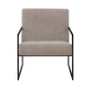 Dusk Rae Taupe Velvet & Black Iron Accent Chair RRP £119