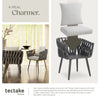Garden Chair Outdoor Armchair Aluminium Frame Rope String Thick Cushions