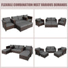 5-Piece Outdoor Patio Conversation Set Loveseat and 2 Ottoman