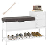 White Shoe Storage Bench Shoe Rack Stand with Flip Top Storage