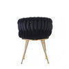 Velvet Dining Chair with Door Knocker Ring Windsor Dressing Room Chair 1/2/4/6