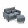 Panana 2 Seats Loveseat Couch Sofa Ottoman Upholstered Furniture for Small Space