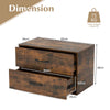 Modern Storage Cabinet Entryway Office Stackable Storage Organizer-Coffee