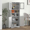 148cm Tall Bathroom Cabinet Freestanding Storage Cabinet-White