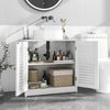 Under Sink Cabinet Freestanding Bathroom Vanity Cabinet w/ 2 Shutter Doors