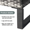 Rattan Patio Garden Furniture Set 6-seater L-shape Sofa Table w/ Cushions Grey