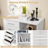 3-Drawer File Cabinet Mobile Lateral Filing Cabinet Printer Stand w/5 Wheels