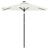Bulliing Garden Parasol with Steel White 225x225x212 ,Beach Parasol, C5T2