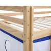 Kids Cabin Bed Midsleeper Wooden Bedframe 3ft Single Bunk Bed With Tent Silde UK