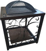 Outdoor Fire Pit Garden BBQ Patio Heater Storage Large Metal Table Log Burner