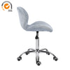 Computer Desk Chair Office Cushioned Chair Chrome Legs Swivel Fabric/PU/Velvet