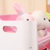 Children Bookshelf Kids Sling Book Rack with Storage Bins Toys Organizer White