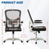 Computer Desk Chair Office Swivel Chair with Arms Mesh Back for Home Study Work