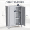 Bathroom Freestanding Storage Organizer Floor Storage Cabinet Black Grey