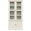 Glass Display Cabinet, Kitchen Cupboard with 2 Door, Storage Cabinet for S4K0