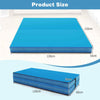 4F Folding Gymnastics Mat 10cm Thick Foam Tumbling Mats w/Carry Handles-Blue