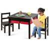 5 in 1 Kids Table and Chair Set Children Building Block Activity Table W/Storage