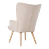 Modern Single Sofa Chair - Beige Solid Wood Leisure Chair High Back Armchair NEW