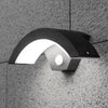 Modern LED PIR Motion Sensor Wall Light Curved Garden Lamp 12W Outdoor